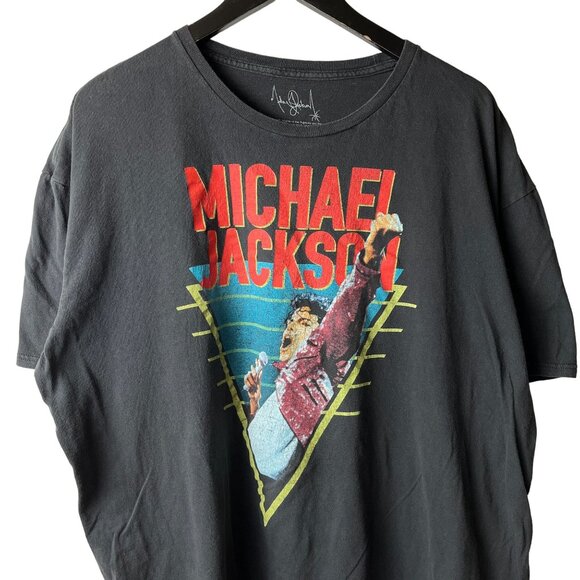 Michael Jackson T Shirt Adult Black 3XL XXXL King of Pop Singer Graphic Tee Logo - Picture 2 of 10